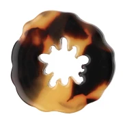 19 mm acetate poppy pendant - Tortoiseshell - Brown - Black x1