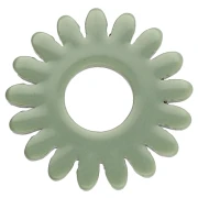 20 mm Daisy Flower Pendant in Acrylic - Opaque Sage Green x1