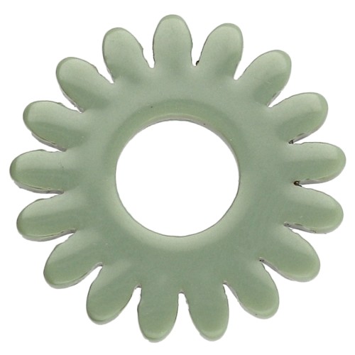 20 mm Daisy Flower Pendant in Acrylic - Opaque Sage Green x1