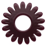 20 mm acrylic daisy flower pendant - Lie de vin x1