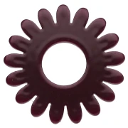 20 mm acrylic daisy flower pendant - Lie de vin x1