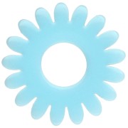20 mm Daisy Flower Pendant in Acrylic - Opaque Sky Blue x1