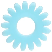 20 mm Daisy Flower Pendant in Acrylic - Opaque Sky Blue x1