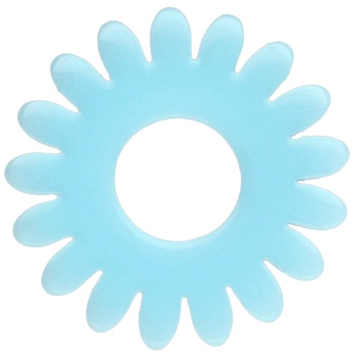 20 mm Daisy Flower Pendant in Acrylic - Opaque Sky Blue x1