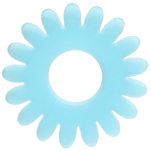 20 mm Daisy Flower Pendant in Acrylic - Opaque Sky Blue x1