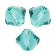 Bicone - Swarovski crystal spinning tops 5328 4 mm - Reinvented Caribbean Green x50 Swarovski crystal spinning tops 5328 4 mm - Reinvented Caribbean Green x50