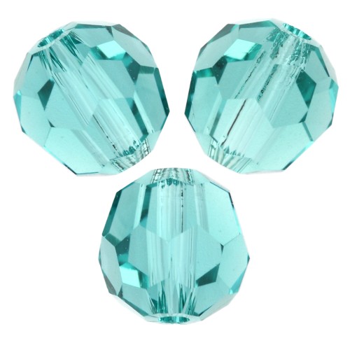 Round beads Swarovski 5000 6 mm - Reinvented Caribbean Green x6