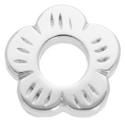 Antique Silver Plated - 10.5 mm Flower-Shaped Rondelle Beads - Antique fine silver plated (set of 4) 10.5 mm Flower-Shaped Rondelle Beads - Antique fine silver plated (set of 4)