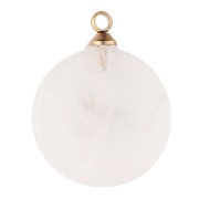 15 mm sunburst charm - 304 gold stainless steel - Rose quartz x1