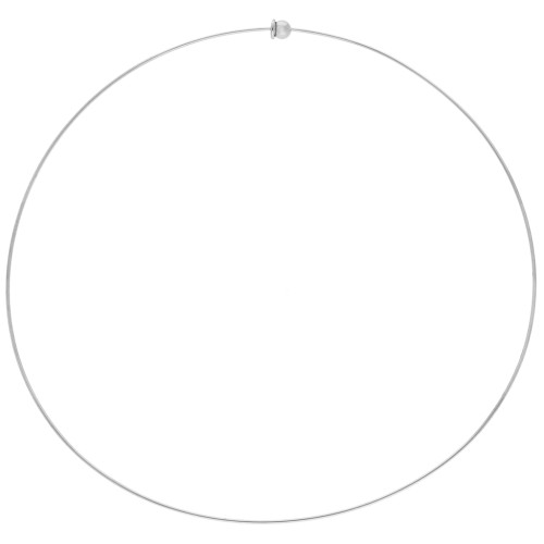 1.1 mm rigid choker with ball clasp - 304 stainless steel x15cm