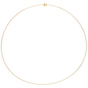 1.1 mm rigid choker with ball clasp - 304 stainless steel, gold-plated x15cm
