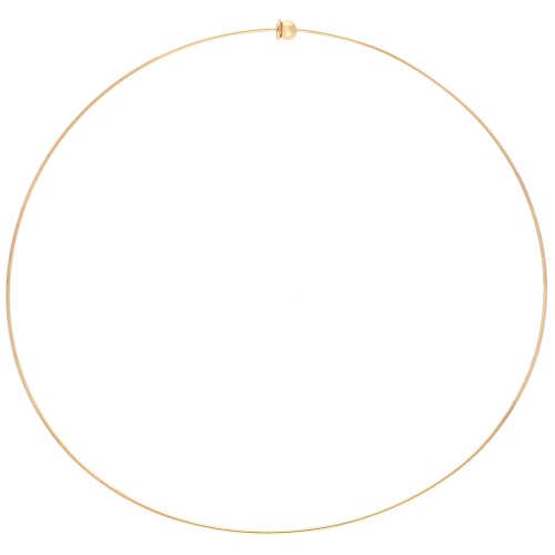 1.1 mm rigid choker with ball clasp - 304 stainless steel, gold-plated x15cm