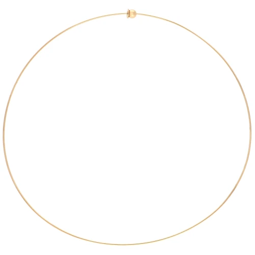 1.1 mm rigid choker with ball clasp - 304 stainless steel, gold-plated x15cm