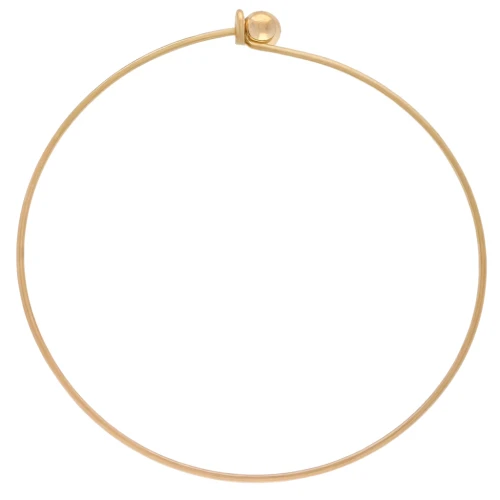 Bracelet with screwed ball clasp 66 mm - 304 stainless steel, gold-plated x1