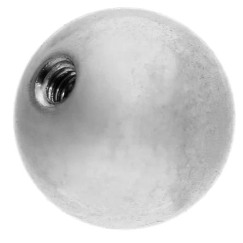 6 mm screw-in ball for 1 mm rigid necklace and bracelet - 304 stainless steel x1