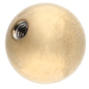 6 mm screw-in ball for 1 mm rigid necklace and bracelet - 304 gold-plated stainless steel x1