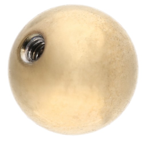 6 mm screw-in ball for 1 mm rigid necklace and bracelet - 304 gold-plated stainless steel x1