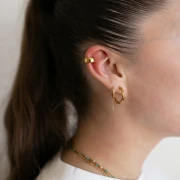 Ear cuff - Bague d'oreille large 12 mm - Stainless steel 304 Gold x1