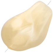 21x15 mm irregular beads in translucent resin - Marbled Beige x10
