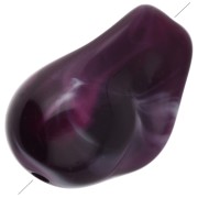 21x15 mm irregular beads in translucent resin - Purple marbled x10