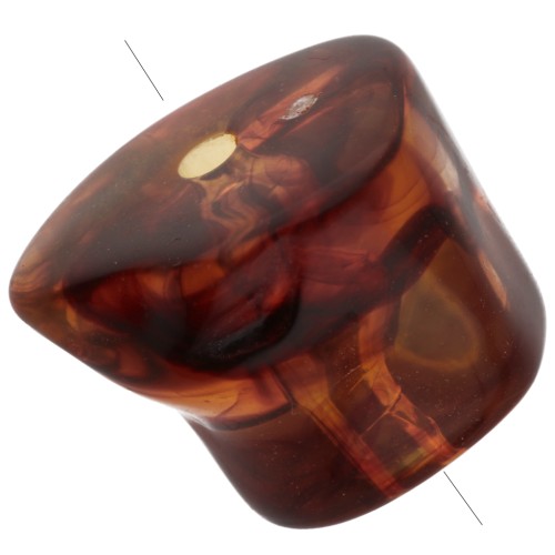 16x20 mm irregular beads in transparent acrylic - Marbled amber x4