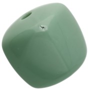 Beads irregular cubes 16x17 mm - second choice - Acrylic opaque Sage Green x10