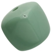 Beads irregular cubes 16x17 mm - second choice - Acrylic opaque Sage Green x10