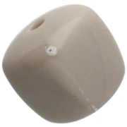 Beads irregular cubes 16x17 mm - second choice - Acrylic opaque - Grège x10