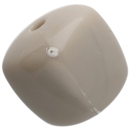 Beads irregular cubes 16x17 mm - second choice - Acrylic opaque - Grège x10