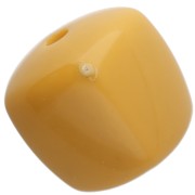 Beads irregular cubes 16x17 mm - second choice - Acrylic opaque - Mustard x10