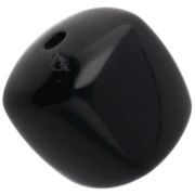 Beads irregular cubes 16x17 mm - second choice - Acrylic opaque - Black x10