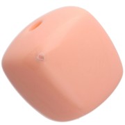 Beads irregular cubes 16x17 mm - second choice - Acrylic opaque - Salmon x10