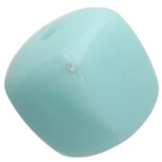 Beads irregular cubes 16x17 mm - second choice - Acrylic opaque Blue frosted x10