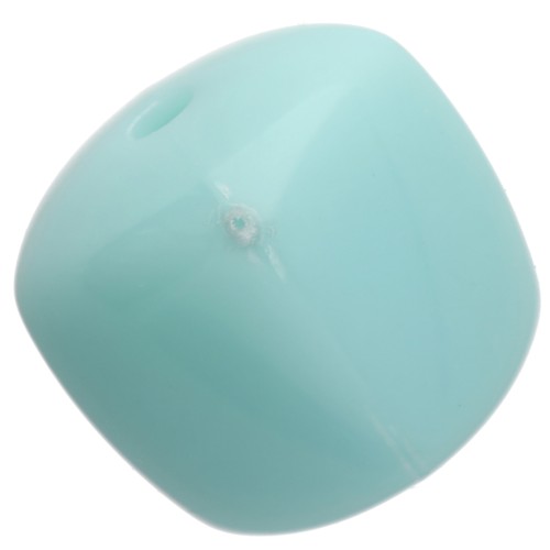 Beads irregular cubes 16x17 mm - second choice - Acrylic opaque Blue frosted x10