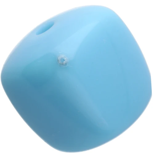 Beads irregular cubes 16x17 mm - second choice - Acrylic opaque Light Blue x10