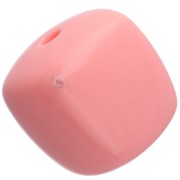 Beads irregular cubes 16x17 mm - second choice - Acrylic opaque - Pink x10