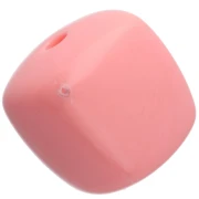 Beads irregular cubes 16x17 mm - second choice - Acrylic opaque - Pink x10