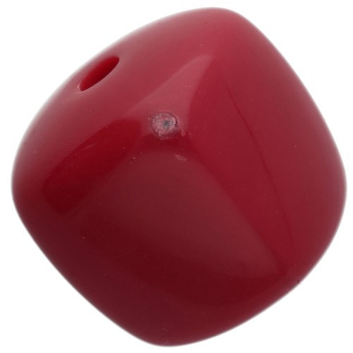 Beads irregular cubes 16x17 mm - second choice - Acrylic opaque Raspberry x10