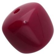 Beads irregular cubes 16x17 mm - second choice - Acrylic opaque Burgundy x10