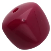 Beads irregular cubes 16x17 mm - second choice - Acrylic opaque Burgundy x10