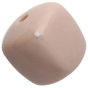 Beads irregular cubes 16x17 mm - second choice - Acrylic opaque - Taupe x10