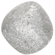 Beads irregular cubes 16x17mm - second choice Transparent Acrylic Silver x10