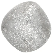 Beads irregular cubes 16x17mm - second choice Transparent Acrylic Silver x10