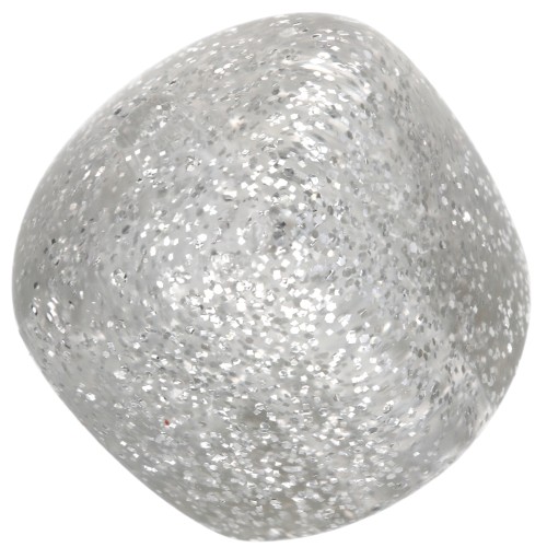 Beads irregular cubes 16x17mm - second choice Transparent Acrylic Silver x10