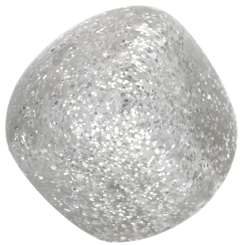 Beads irregular cubes 16x17mm - second choice Transparent Acrylic Silver x10