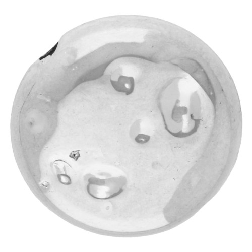 Flat round beads - palet martelé 12 mm - CCB metallic acrylic - Silver x10
