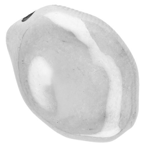 14x12 mm irregular hammered CCB acrylic beads - Silver x10