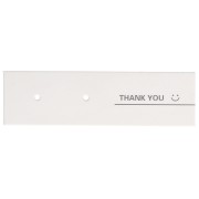 Set of 10 7x2cm jewelry display cards for earrings - Thank you - White