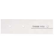 Set of 10 7x2cm jewelry display cards for earrings - Thank you - White
