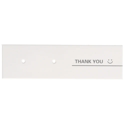Set of 10 7x2cm jewelry display cards for earrings - Thank you - White